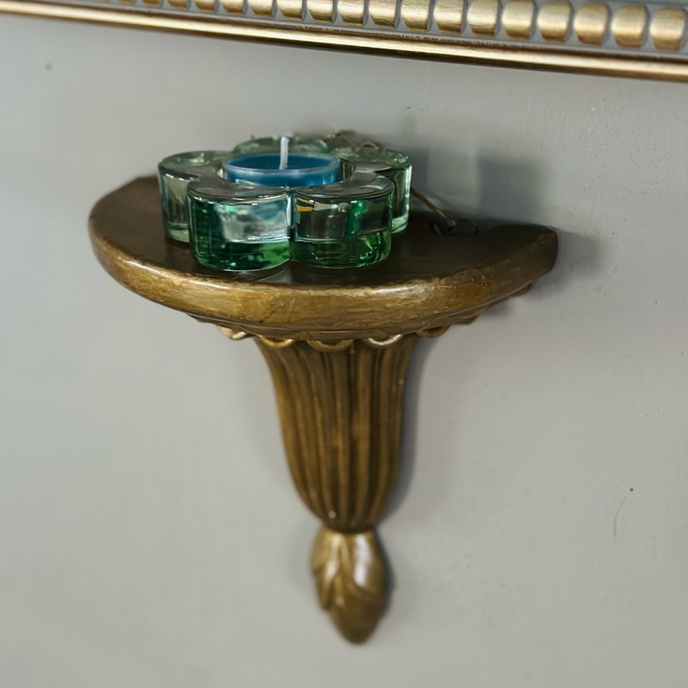Vintage Florentine demilune wall shelf - Picture 12 of 14